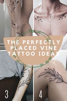 the perfectly placed vine tattoo ideas for women on their arms and legs are easy to do