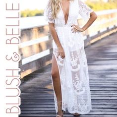 Shop Women's Blush & Belle White Size Various Maxi at a discounted price at Poshmark. Description: Introducing our Lace Maxi Romper Dress, perfect for showcasing your stunning bohemian style. This dress features a beautiful lace design that is sure to catch everyone's attention. With its lined bust area and zipper on the back, it offers both comfort and style. The romper shorts underneath provide added convenience and freedom of movement. This dress has an expensive look without the hefty ... Lace Maxi Romper, Maxi Romper Dress, Expensive Look, White Lace Maxi, White Bohemian, Maxi Romper, Romper Shorts, Tie Dye Maxi Dresses, Tie Dye Maxi