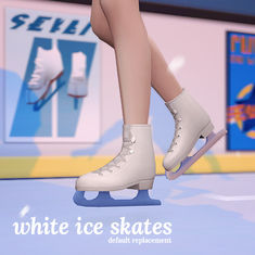 the ice skates are white in color