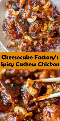 cheesecake factory's spicy cashew chicken is an easy and delicious dinner recipe