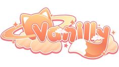 the word vornly written in orange and pink with an image of a cat