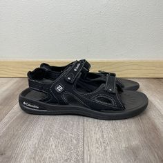 y2k Columbia outdoor sandal. Very gorpcore. Featured velcro closures. Excellent vintage condition but could use a good cleaning Label: Columbia All man made material Size: US women's 8 MEASUREMENTS IN INCHES : Insole: (approx) 10.5 Width: 3 Each vintage piece has been preloved. Minor fading + wear is expected & often adds to the character. Sales are final. Refer to measurements before ordering. All items are cleaned & from a smoke & pet free building. We hope you appreciate this find as much as we do. Outdoor Sport Sandals With Buckle Closure And Round Toe, Non-slip Open Toe Sport Sandals For Hiking, Black Open Toe Hiking Sandals, Open Toe Sport Sandals For Outdoor Activities, Open Toe Sandals With Buckle Closure For Outdoor Activities, Open Toe Non-slip Sport Sandals For Hiking, Open Toe Sandals With Buckle Closure For Outdoor, Black Sandals With Buckle Closure For Outdoor Activities, Sporty Open Toe Hiking Sandals