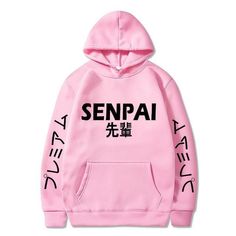 The perfect wardrobe winter addition, this kawaii Senpai hoodie may be your new favorite. Available in 6 sizes, each color offers black or white lettering. With so many color choices, which Senpai hoodie will you be styling this winter? Grab your kawaii Senpai hoodie today! Size Chart: Kpop Hooded Sweatshirt For Winter, Kawaii Streetwear Hoodie With Letter Print, Kpop Hooded Sweatshirt For Fall, Kpop Style Hooded Sweatshirt For Fall, White Kawaii Hoodie With Letter Print, Kawaii Hoodie For Spring Streetwear, Kpop Long Sleeve Sweatshirt For Winter, Kpop Hoodie With Letter Print For Winter, Harajuku Style Letter Print Fall Hoodie