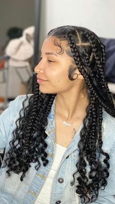 Coi Leray Braids With Beads, Coi Leray Braids, Braids With Curly Ends, Jumbo Knotless, Future Hairstyles, Coi Leray, Passion Twists, Big Box Braids Hairstyles, Jumbo Box Braids