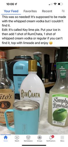 a bottle of rumchata next to two bottles of rumchata