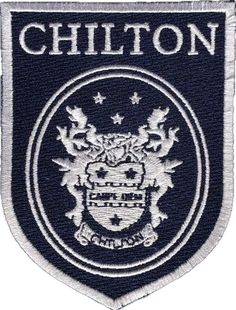 the emblem for the city of chillton, michigan on a black and white background