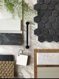 an image of marble tiles and other items