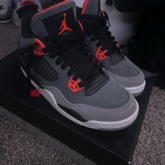 Infared jordan 4s Infared Jordan 4s Fits, Infared Jordan 4s, Nike Gear, Jordan Shoes, Big Kids, A Box, Me Too Shoes, Jordan