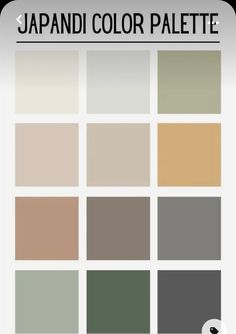 the color palette for japan's new paint scheme is in shades of beige, green and