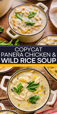 Love Panera's Chicken and Wild Rice Soup? Learn how to make it at home with this delicious copycat recipe that's just as good (if not better) than the original. Copycat Chicken And Wild Rice Panera, White Rice Soup Recipes, Panera Chicken And Rice Soup, Gluten Free Chicken And Wild Rice Soup, Copycat Panera Chicken Wild Rice Soup, Panera Wild Rice Soup, Chicken Wild Rice Soup Panera, Panera Chicken And Wild Rice Soup, Chicken And Wild Rice Soup Crockpot