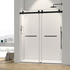 The stylish shower door makes your bathroom modernized. Enjoy your showers by creating a comfy privacy space. Keep your bathroom always tidy and clean.This double sliding shower door can be wall mounted to slide on the left or right side. Shower Sliding Glass Door, Dog Shelter, Frameless Sliding Shower Doors, Slider Door, Frameless Shower Door, Double Sliding Doors, Tub Doors, Frameless Shower Doors, Aluminum Railing