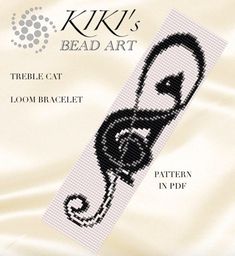 a cross stitch bookmark with the words kiki's bead art on it