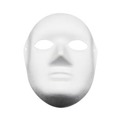 a white mask on a white background