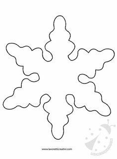 a snowflake that is cut out and ready to be colored