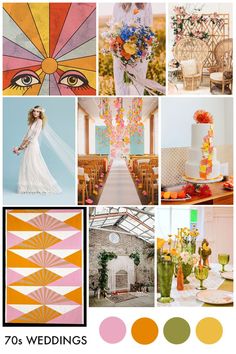 a collage of different wedding colors and themes