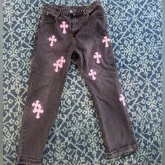 32w 32l. Negotiable Trying To Get Rid Of Them Chrome Hearts Jeans, Pink Cross, Chrome Hearts, Limited Time, Mens Jeans, Pink, Color