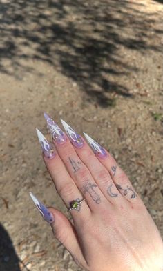 Cool Snake Tattoos, Cute Stiletto Nails, Stiletto Nail Art Designs, Snake Tattoos, Tattoos For Girls, Girls Tattoo