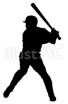 a baseball player with a bat in his hand silhouetted on a white background stock photo