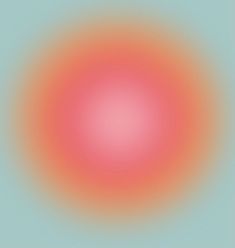 an orange and pink circular pattern on a blue background, with light reflecting off the center