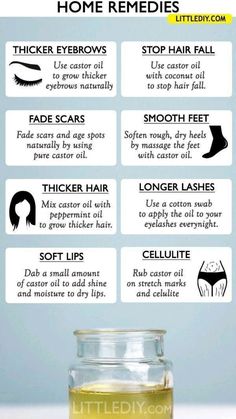 Castor Oil For Hair, Oil For Hair, Home Health Remedies, Herbs For Health, Oil Benefits, Skin Care Remedies, Skin Care Recipes