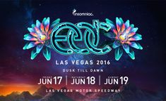 an event poster for the electric daisy festival in las vegas, usa on june 17th