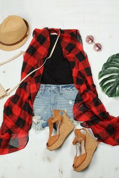 Women's Buffalo Plaid Cardigan Red Kimono Vest | MomMe And More – MomMe and More Affordable Boyfriend Fit Trendy Tops, Cheap Plaid Vest For Fall, Luxury Plaid Suit With Long Sleeves, Affordable Red Sleeveless Vest, Luxury Red Long Sleeve Track Jacket, Short Boyfriend, Buffalo Plaid Cardigan, Cute Plus Size Clothes, Sleeveless Kimono