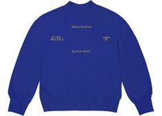 Buy and sell authentic Kanye West streetwear on StockX including the Kanye West Jesus Is King Vinyl I Crewneck Blue and thousands of other streetwear clothing and accesories. Jesus Is King Kanye, Kanye West Shirt, Kanye Fashion, La Outfits, Jesus Is King, Typographic Logo, Jesus Is, Streetwear Outfit, Pop Up Shop