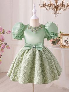 Multicolor  Collar     Embellished Non-Stretch  Young Girls Clothing Girls Clothing, Skirt Set, Blouse And Skirt, Collar, Quick Saves, Color, Design