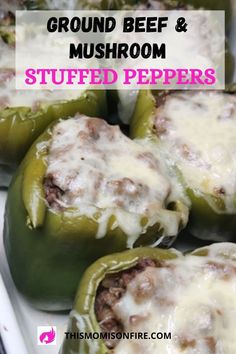 stuffed peppers and cheese in a baking tray Classic Stuffed Bell Peppers, Best Stuffed Peppers Recipe, Easy Stuffed Bell Peppers, Best Stuffed Peppers, Best Stuffed Pepper Recipe, Baked Recipe, Stuffed Peppers Recipe