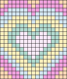 an image of a square pattern with squares in pastel colors on the bottom half