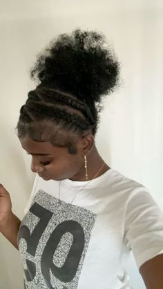 Ignore the tags- #4chairstyles #slickbackponytail #slickbackponytail #hairstylesformen #4chairstyles #curlyhaircare #curlyhairstyle #naturalhairstylesforblackwomen #edges #fluffyedges #blackgirlshairstyles #blackgirlmakeup #blackgirlhair #cornrows #cornrowstyles #braids #protectivehairstyles Cute Natural Hairstyles Cornrows, Sleek Bun With Braids, Simple Cornrow Hairstyles, Cornrows Bun, Zigzag Cornrows, Cornrows Into A Bun, Natural Cornrow Hairstyles, 4c Hair Type, Slick Bun