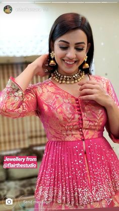 Rani Colour Lehnga Combination, Peplum Top Designs, Esha Kansara, Long Blouse Designs, Long Gown Design, Lehenga Designs Simple, Latest Model Blouse Designs, Lehenga Blouse Designs, Fashionable Saree Blouse Designs