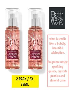 What it does: scents your skin with a mist that's super layerable.  Why you'll love it:  The truest way to fragrance Designed for great coverage Made without parabens Dermatologist tested Travel size duo2 PACK! Bath & Body Works BBW Fine Fragrance Body Mist, Perfume Body Spray Fragrance For Women 2x 75ml TRAVEL SIZE (Perfumed Body Spray, Body Mist, Sexy, Fresh, Summer, Holiday, Day Or Night Scent)          Fragrances & Aromatherapy, size features are:Bust: ,Length: ,Sleeve Length: Mist Perfume, Perfume Body Spray, Travel Size Perfume, Holiday Day, Fresh Summer, Fragrance For Women, Fragrance Spray, Fragrance Design, Fragrance Mist