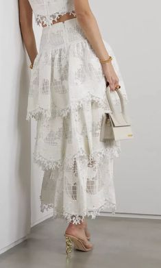 #ad Spring Lace Patchwork Skirt, Lace Skirt With Lace Work, Lace Patchwork Skirt For Spring, Summer Lace Maxi Skirt With Ruffles, Chic Lace Patchwork Skirt, Lace Ruffled Maxi Skirt For Summer, Summer Lace Maxi Skirt With Ruffled Detail, Summer Lace Long Maxi Skirt, Chic Lace Maxi Skirt For Summer