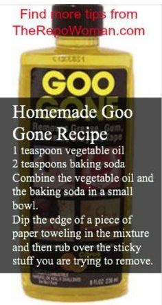 a bottle of homemade go gone recipe oil