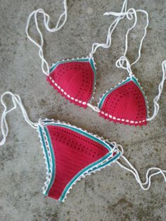 crochet bikini Watermelon Bikini Crochet beachwear Crochet Beachwear Crochet, Crochet Beachwear, Swimsuit Crochet, Crochet Scarf For Beginners, Crochet Swimsuit, Irish Crochet Dress, Crochet Edging Patterns, Crochet Swimwear, Crochet Beanie Hat