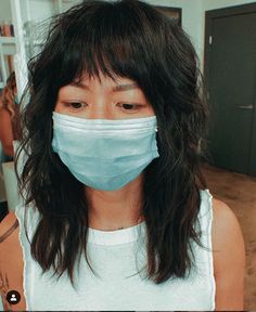 Vintage Shag Haircut, Shag Haircut With Fringe, Long Shag Mullet No Bangs, Black Shag With Bangs, Shaggy Wolf Cut Medium Hair, Soft Shag Haircut Mid Length, Blue Shag Haircut, Purple Shag Haircut, Long Shag Micro Bangs