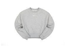 Woman's Nike Essential Crew Sweatshirt Style # DJ7665-063 Color : Grey Gray Nike Hoodie Women, Gray Nike Sweatshirt, Nike Style Outfit, Trendy Athletic Outfits, Nike Hoodie Outfit, Nike Jumper, Grey Nike Hoodie, Grey Long Sweater, Nike Crew Neck