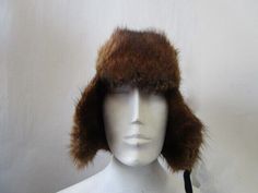 Aviator Style Super Warm Muskrat Fur Hat with black felt top for Men. MINT CONDITION Fold up or down ear, frontal forehead and back end flaps designed to keep you warm and toasty. Great gift for your yourself or others Circumference: 23.5" Minor Adjustments at a Free of Charge Trapper Hat Men, Trapper Hat, Trapper Hats, Hat Men, Aviator Style, Fur Hat, Black Felt, Black Hat, Mens Clothing