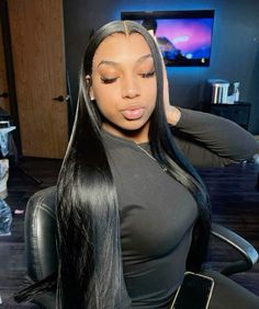 Straight Hairstyles Wigs For Black Women, Cute Wave Hairstyles, Shoulder Length Wig Hairstyles, 26 Inch Wig Hairstyles, Long Straight Hair Styles For Black Women Lace Front Wigs, Straight Wig Hairstyles Ideas, Straight Lace Hairstyles, Frontal Wig Hairstyles Straight, Cute Wig Styles