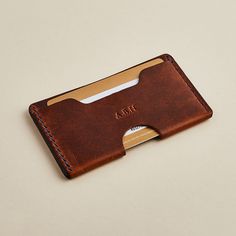 Brown Minimalist Card Holder With Rfid Blocking, Minimalist Brown Card Holder With Coin Pocket, Minimalist Brown Card Holder With Card Slots, Minimalist Brown Card Holder With Slots, Luxury Christmas Presents, Leather Phone Stand, Leather Gifts For Men, Minimalist Card Wallet, Wood Wallet