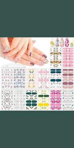 Flower Animals, Stickers For Nails, Gel Nail Stickers, Flower Nail, Moon Shape, Spring Nail, Mix Style, Nail Polish Strips