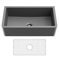 an image of a gray sink and grid