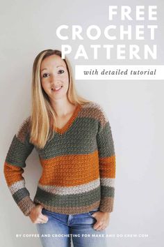 a woman standing in front of a white wall with her hands on her hips and the words free crochet pattern