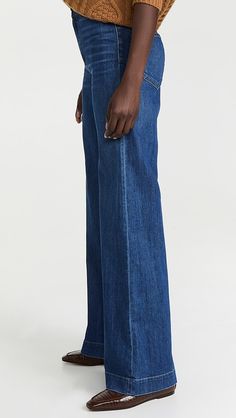 ASKK NY Brighton Wide Leg Jeans | Shopbop Slouchy Tee, Signature Style, Wide Leg Jeans, Brighton, Stretch Denim, Leg Jeans, Timeless Fashion, Full Length, Top Brands