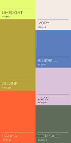 the color scheme for different types of paint