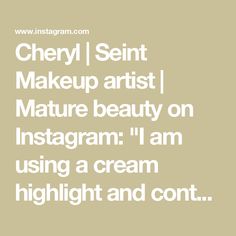 Cheryl | Seint Makeup artist | Mature beauty on Instagram: "I am using a cream highlight and contour to improve the look of my jawline.  The highlight should be 1-2 shades lighter than your main shade.

Comment “con” for a link to products used! 

#contour #jowls #matureskin"