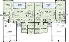 the floor plan for a four story house with multiple levels and lots of room space