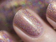 Ballet Slipper is a gorgeously delicate soft-pink holographic nail polish.  Gentle and feminine, Ballet Slipper features a silky smooth golden peach shimmer that will make your mouth water. Don’t be fooled, she’s an absolute stunner in disguise! Once this beauty steps into the sunlight, prepare to be amazed by the choreography of dazzling holographic sparkles dancing across your nails!  Fully opaque in 2-3 coats! Ballet Slippers Nail Polish, Pink Holographic Nails, Nails Ballerina, Pink Holographic, Nail Polish Gel, Holographic Nail Polish, Pink Acrylic Nails, Ballet Slippers, Holographic Nails