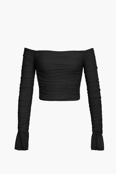 This item is 
			In Stock
		
		
			We will ship your item right away.
		
	

	
	Details
		
			Occasion
			Casual
		
		
			Category
			Tops
		
		
			Composition
			95% Polyester, 5% Elastane
		
		
			Sheer
			Sheer
		
	


Size & Fit



Measured in sizeS



Length:11.2"



Bust:27.6"



Sleeve:25.0"



Fit:Slim Fit




Stretch:Mid Stretch Black Mesh Crop Top, Mesh Crop Top, Flounce Sleeve, List Style, Grunge Fashion, Long Tops, Knit Top, Off The Shoulder, Off Shoulder